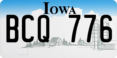 IA license plate BCQ776