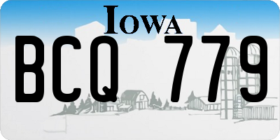 IA license plate BCQ779