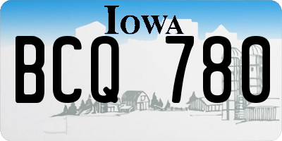 IA license plate BCQ780