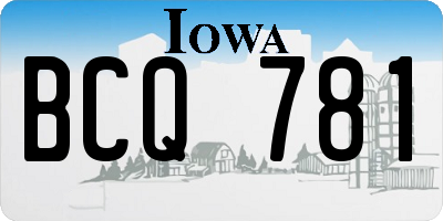 IA license plate BCQ781