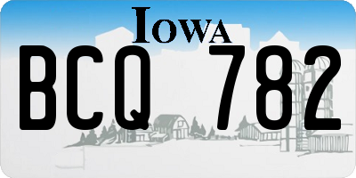 IA license plate BCQ782