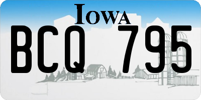 IA license plate BCQ795