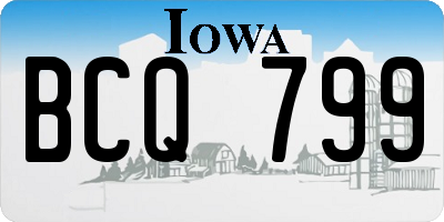 IA license plate BCQ799