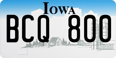 IA license plate BCQ800