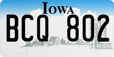 IA license plate BCQ802