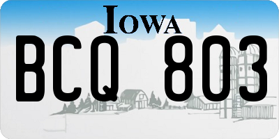 IA license plate BCQ803