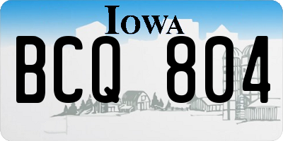 IA license plate BCQ804