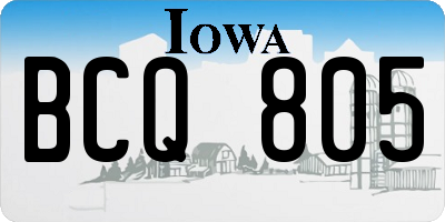 IA license plate BCQ805