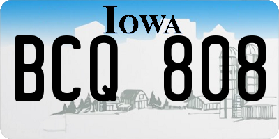 IA license plate BCQ808