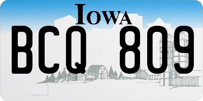 IA license plate BCQ809