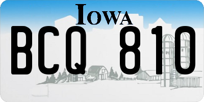 IA license plate BCQ810