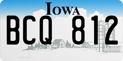 IA license plate BCQ812