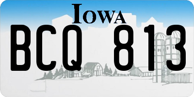 IA license plate BCQ813