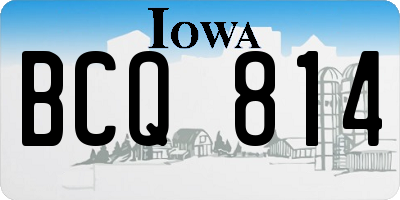 IA license plate BCQ814
