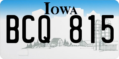 IA license plate BCQ815
