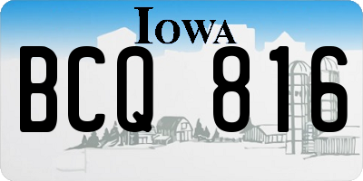 IA license plate BCQ816