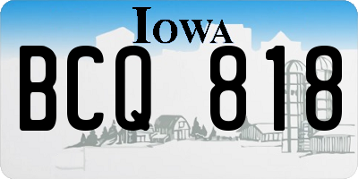 IA license plate BCQ818