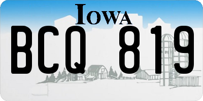 IA license plate BCQ819