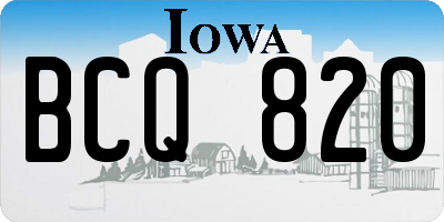 IA license plate BCQ820