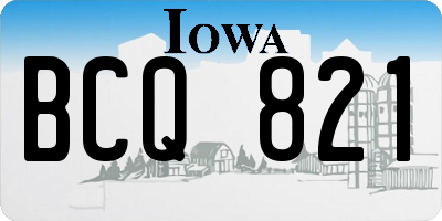IA license plate BCQ821