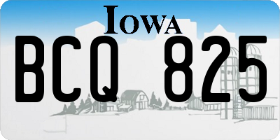 IA license plate BCQ825