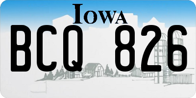 IA license plate BCQ826