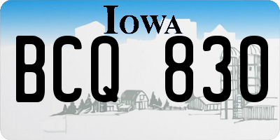 IA license plate BCQ830