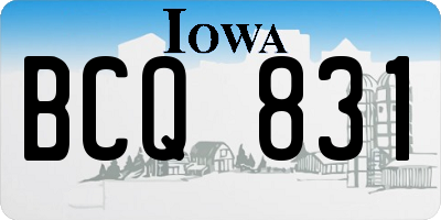 IA license plate BCQ831