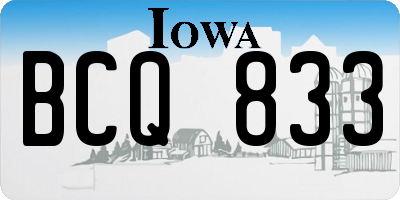 IA license plate BCQ833