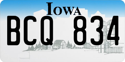 IA license plate BCQ834