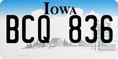 IA license plate BCQ836
