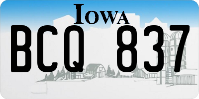 IA license plate BCQ837