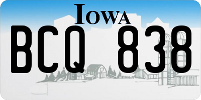 IA license plate BCQ838