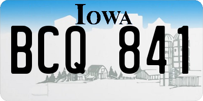 IA license plate BCQ841