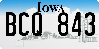 IA license plate BCQ843