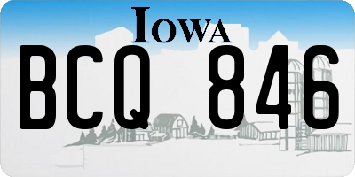 IA license plate BCQ846