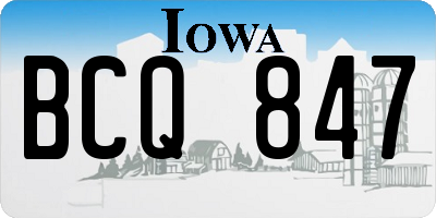 IA license plate BCQ847
