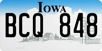 IA license plate BCQ848