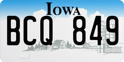 IA license plate BCQ849