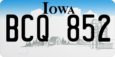 IA license plate BCQ852
