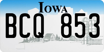 IA license plate BCQ853