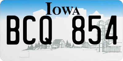 IA license plate BCQ854
