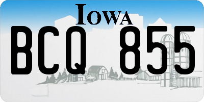 IA license plate BCQ855