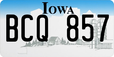 IA license plate BCQ857