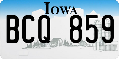 IA license plate BCQ859