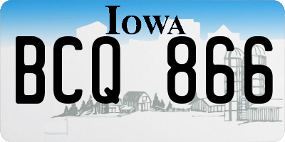 IA license plate BCQ866