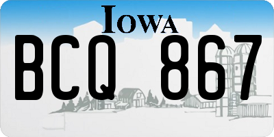 IA license plate BCQ867