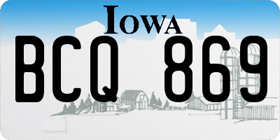 IA license plate BCQ869