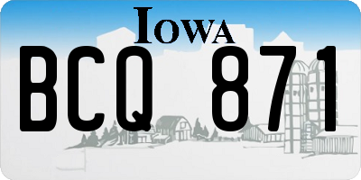 IA license plate BCQ871