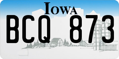 IA license plate BCQ873
